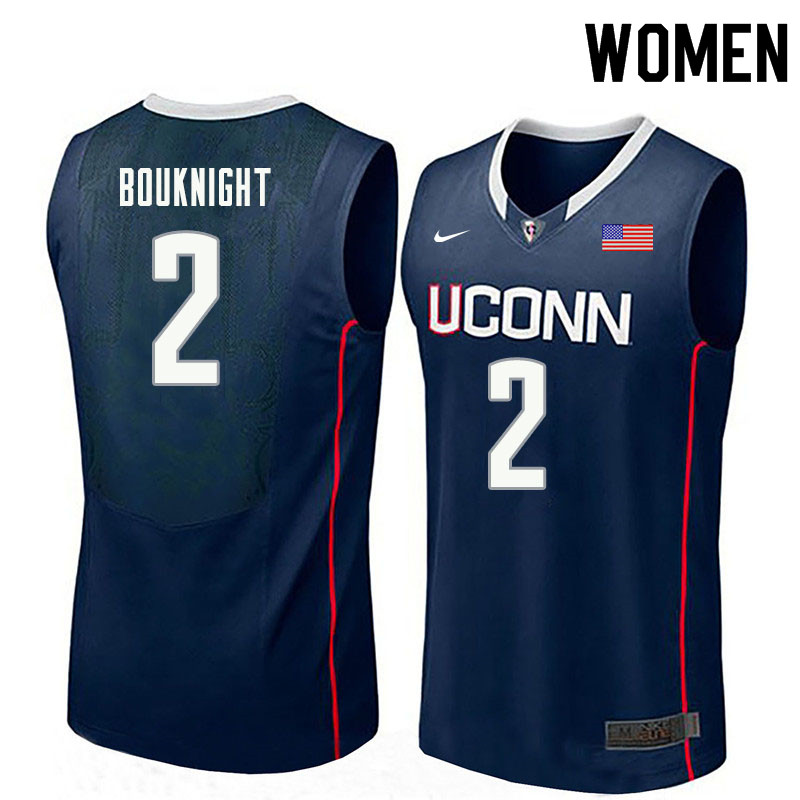 Women #2 James Bouknight Uconn Huskies College Basketball Jerseys Sale-Navy
